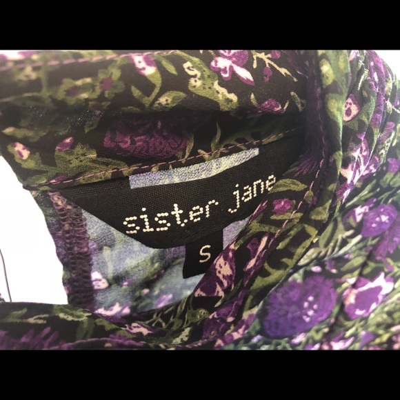 Sister Jane floral ruched blouse embellished cuffs - Picture 8 of 8